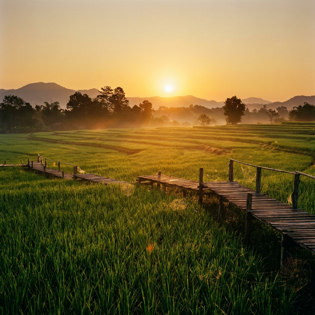 Rice field landscape